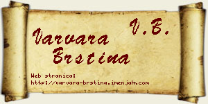 Varvara Brstina vizit kartica